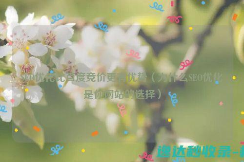 SEO优化比百度竞价更有优势（为什么SEO优化是你网站的选择）_SEO优化